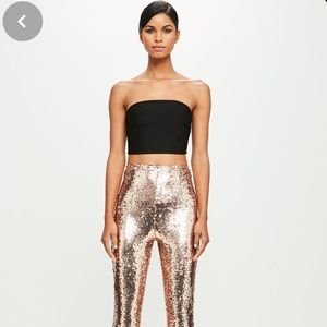 BCBG BLACK Crop Top Strapless